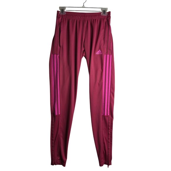 ADIDAS XS Pink Trio 21 W's Track Pants w Zip n drawstrings. AEROREADY Activewear - Picture 2 of 14